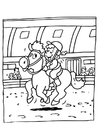 coloring-page horse riding