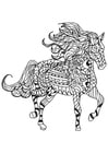 Coloring page horse