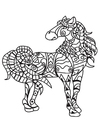 Coloring page horse