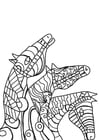 Coloring page horses