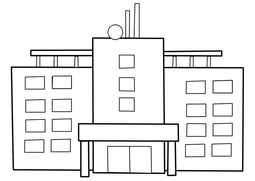 Coloring page hospital