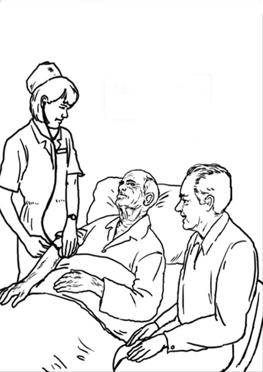 Coloring page hospital