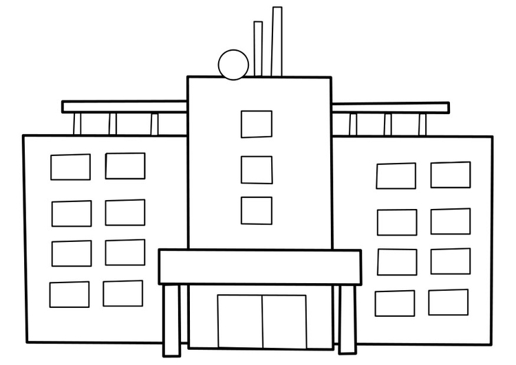 Coloring page hospital