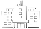 Coloring page hospital