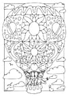 Coloring page Hot air balloon