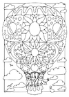 coloring-page Hot air balloon