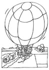 Coloring page hot air balloon