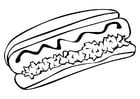 Coloring pages hot dog