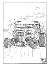 Coloring page hot rod