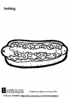 Coloring page hotdog