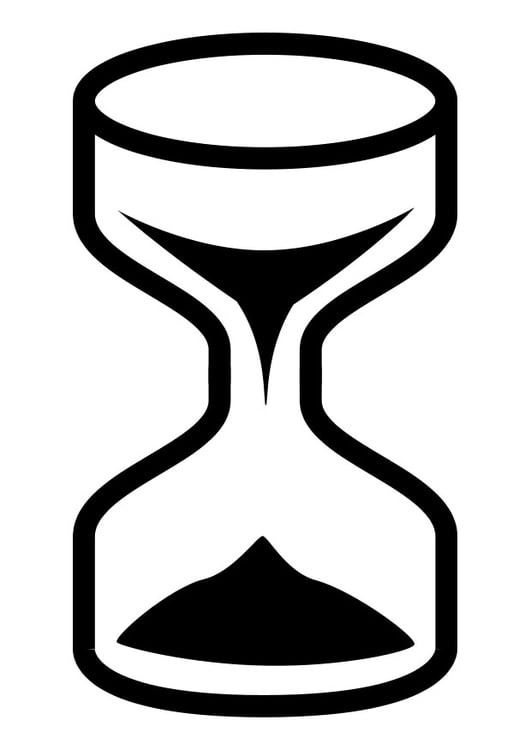 Coloring page hourglass