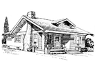 Coloring pages house - bungalow
