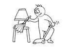 Coloring pages house cleaning