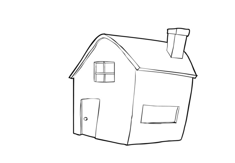 Coloring page house