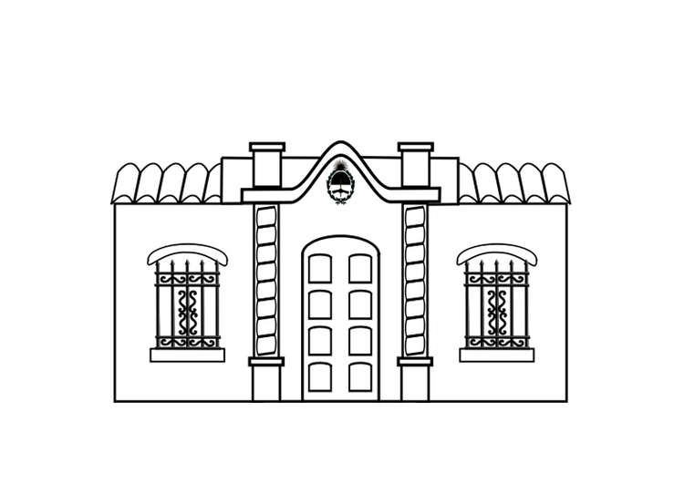 Coloring page house