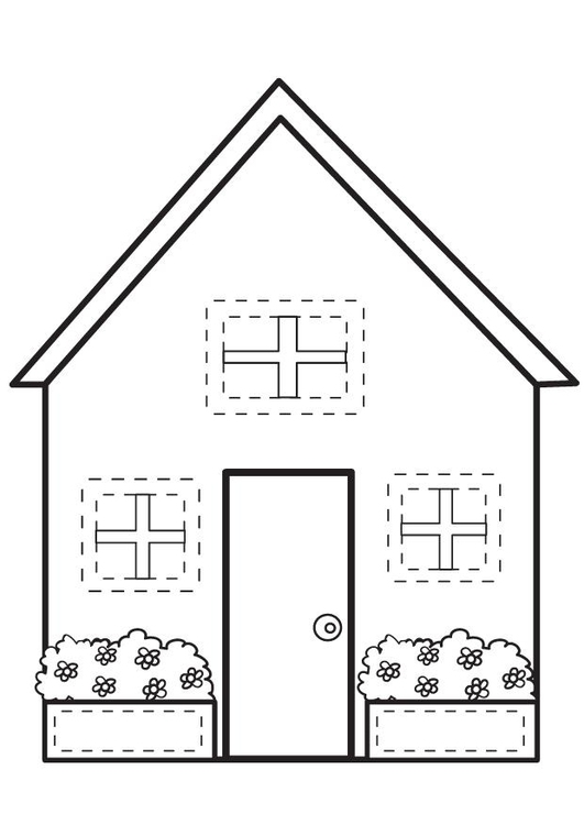 house coloring page