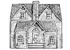 Coloring page house