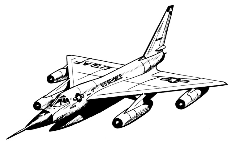 Coloring page Hustler, aircraft