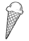 Coloring page ice cream cone