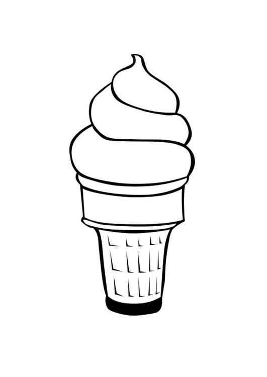 Coloring page ice cream