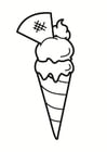 Coloring page ice cream