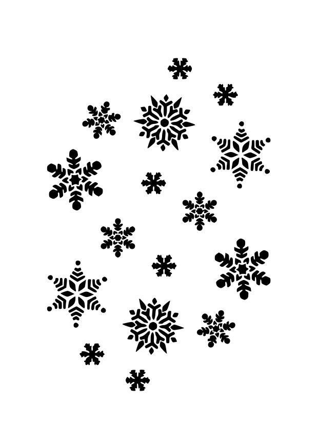 Coloring page ice-crystals