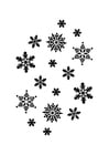 Coloring page ice-crystals