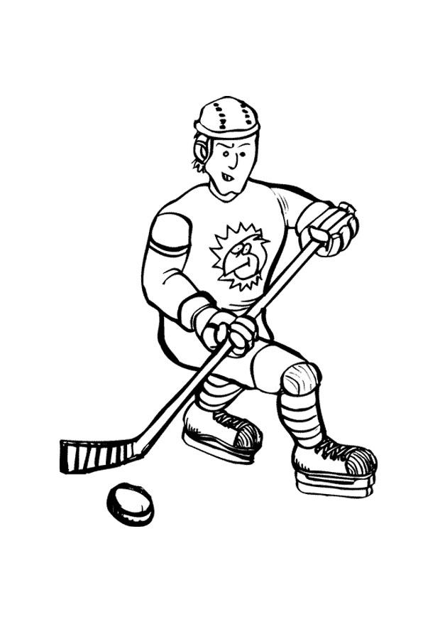 Coloring page ice hockey