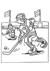 Coloring page ice hockey