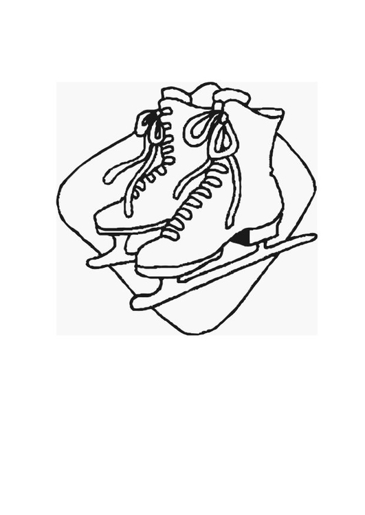 Coloring page ice skating