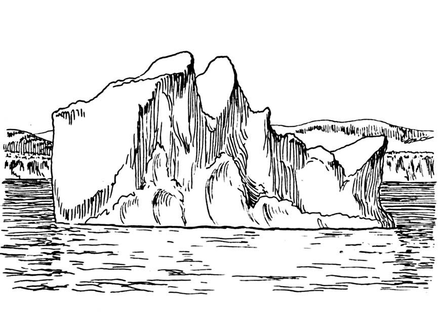 Coloring page iceberg