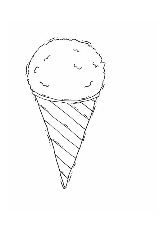 Coloring page ice-cream