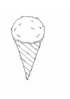 Coloring page ice-cream