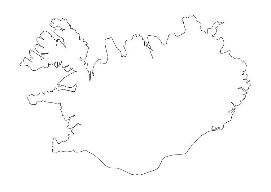 Coloring page iceland