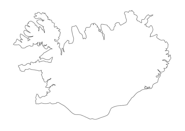 Coloring page iceland