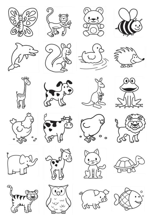 Coloring page icons for infants