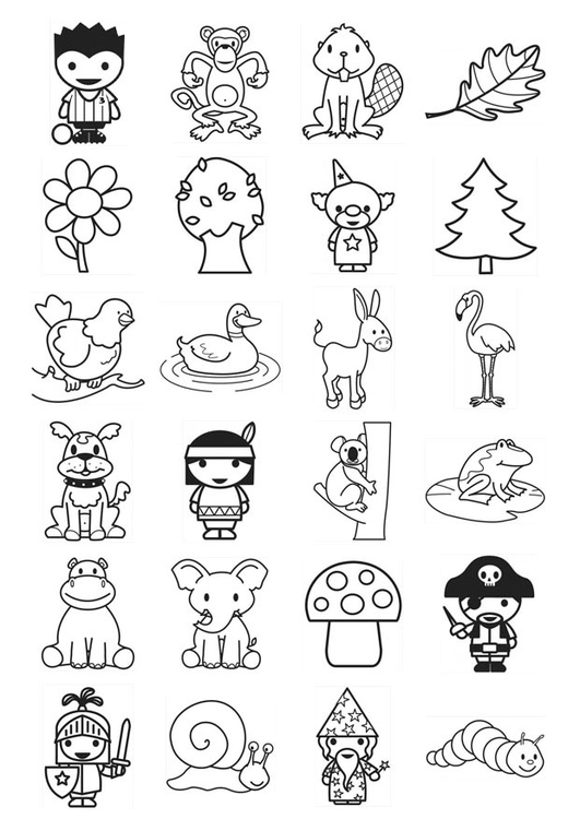 Coloring page icons for infants