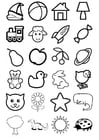 Coloring pages icons for infants