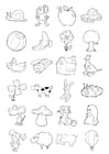 Coloring page icons for infants