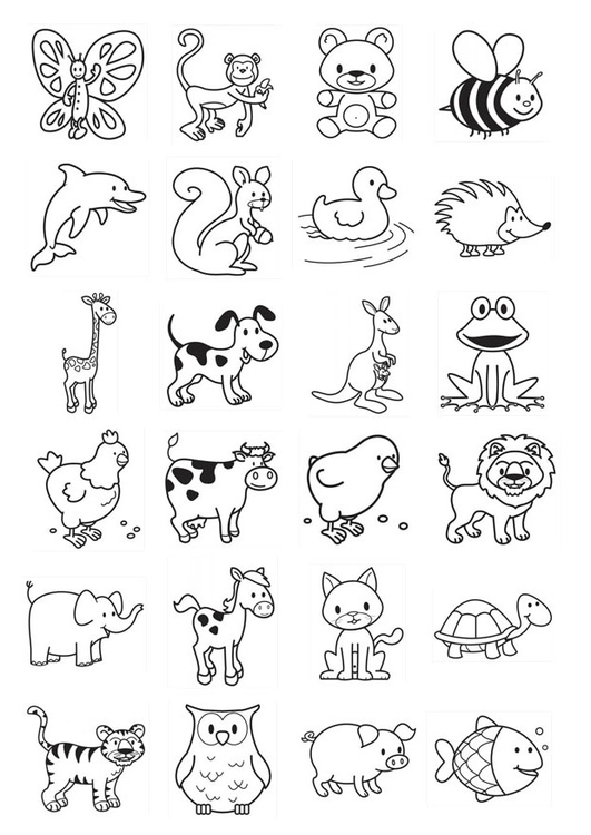 Coloring page icons for toddlers