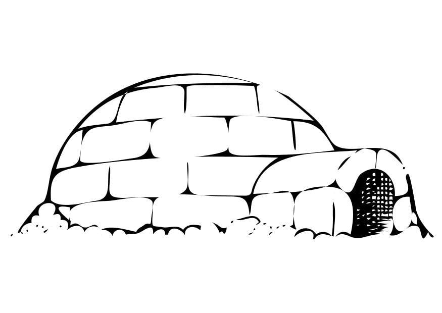 Coloring page igloo