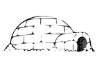 Coloring page igloo