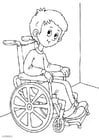 in a wheelchair