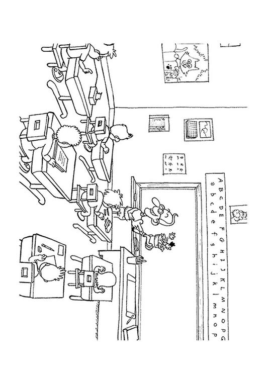 Coloring Page in class - free printable coloring pages - Img 9498