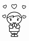 coloring-page in love