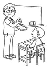 Coloring page in the classroom