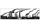 Coloring page industrial pollution