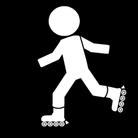 Coloring page inline skating