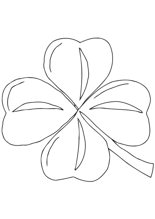 Coloring page Irish clover - Shamrock