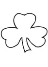 Coloring pages Irish clover - Shamrock